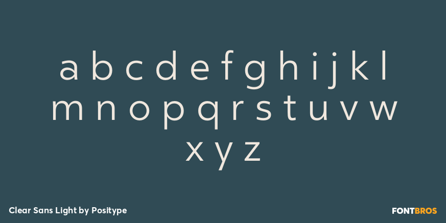 Clear Sans Light Font Poster #3