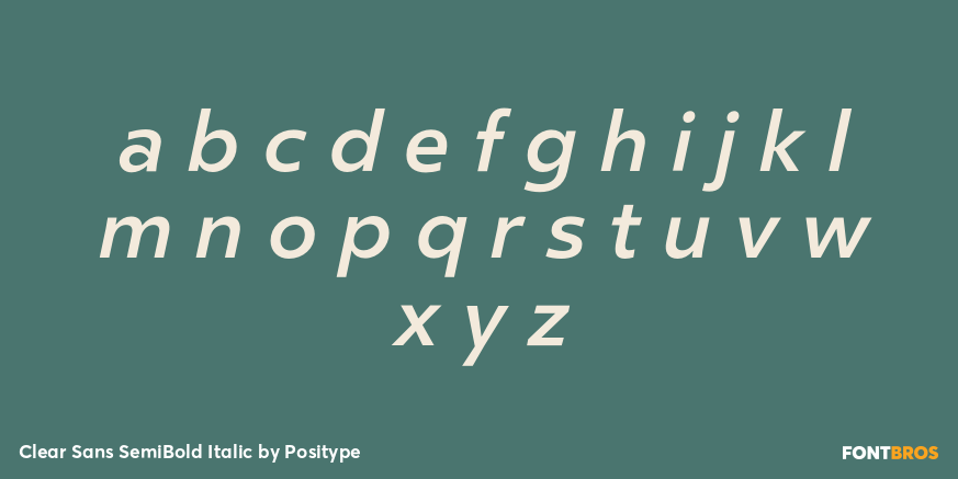 Clear Sans SemiBold Italic Font Poster #3