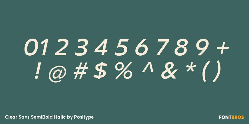 Clear Sans SemiBold Italic Font Poster #4
