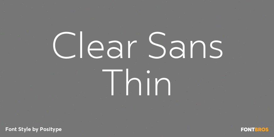 Clear Sans Thin Font Poster #1
