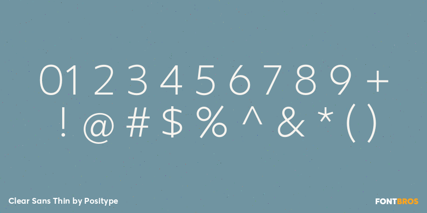 Clear Sans Thin Font Poster #1