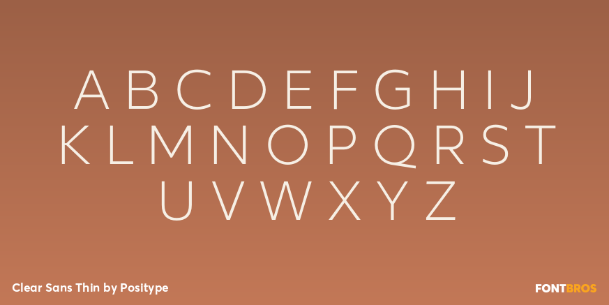 Clear Sans Thin Font Poster #1