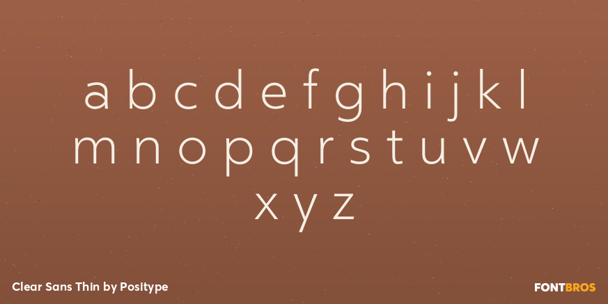 Clear Sans Thin Font Poster #1