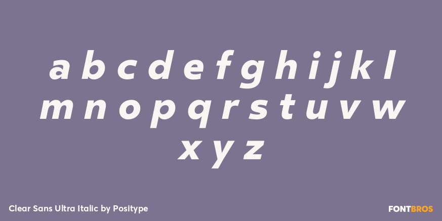 Clear Sans Ultra Italic Font Poster #3