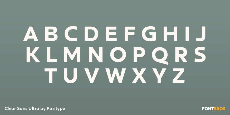 Clear Sans Ultra Font Poster #2