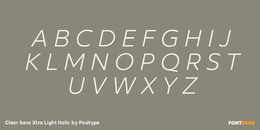 Clear Sans Xtra Light Italic Font Poster #2