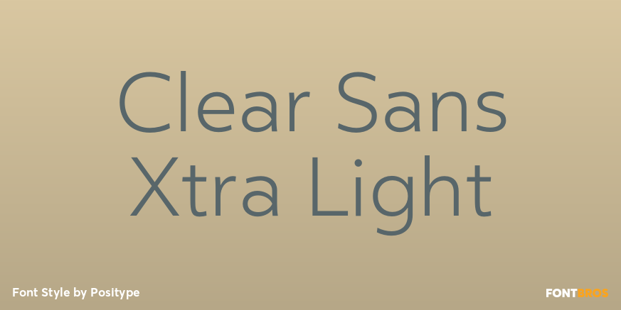 Clear Sans Xtra Light Font Poster #1