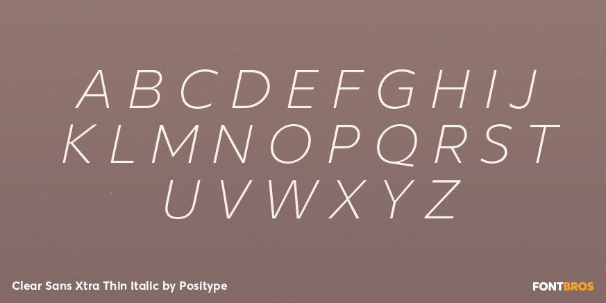 Clear Sans Xtra Thin Italic Font Poster #2