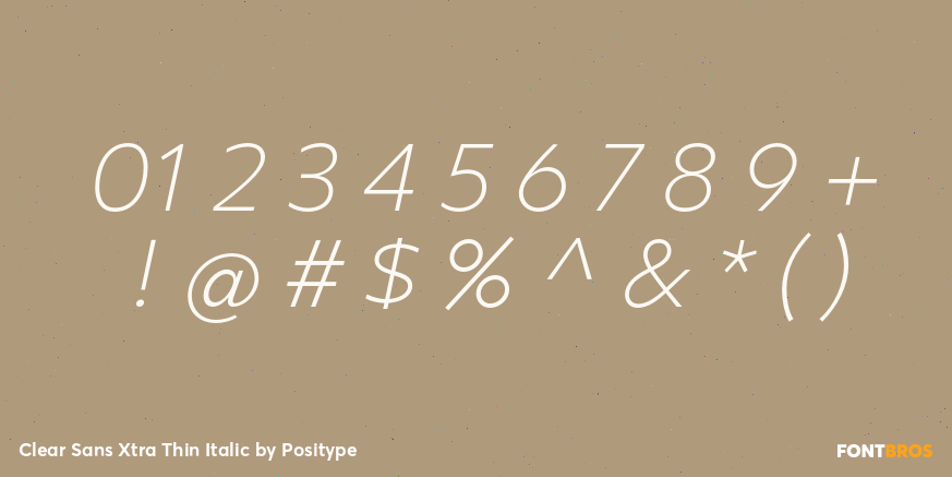 Clear Sans Xtra Thin Italic Font Poster #4