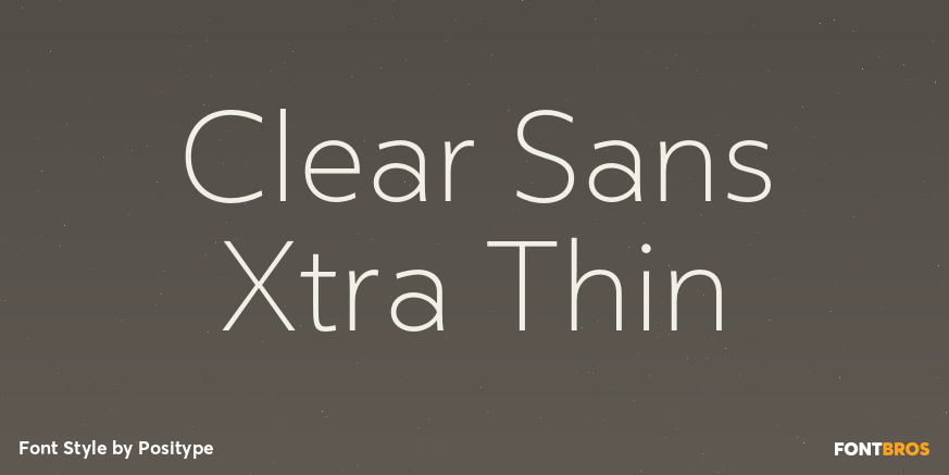 Clear Sans Xtra Thin Font Poster #1