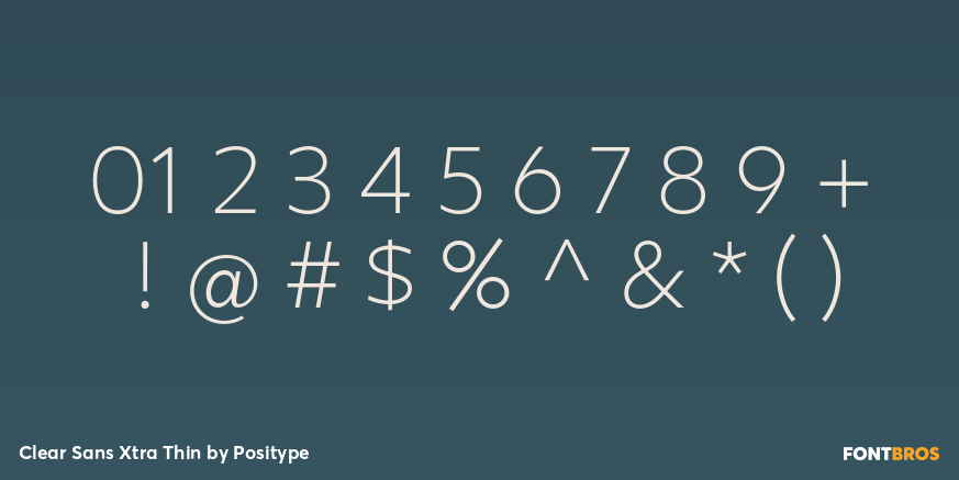 Clear Sans Xtra Thin Font Poster #1