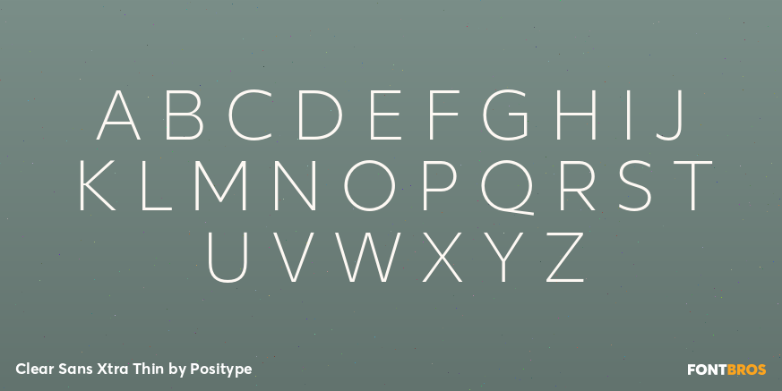 Clear Sans Xtra Thin Font Poster #1