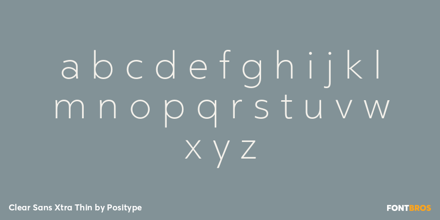 Clear Sans Xtra Thin Font Poster #1