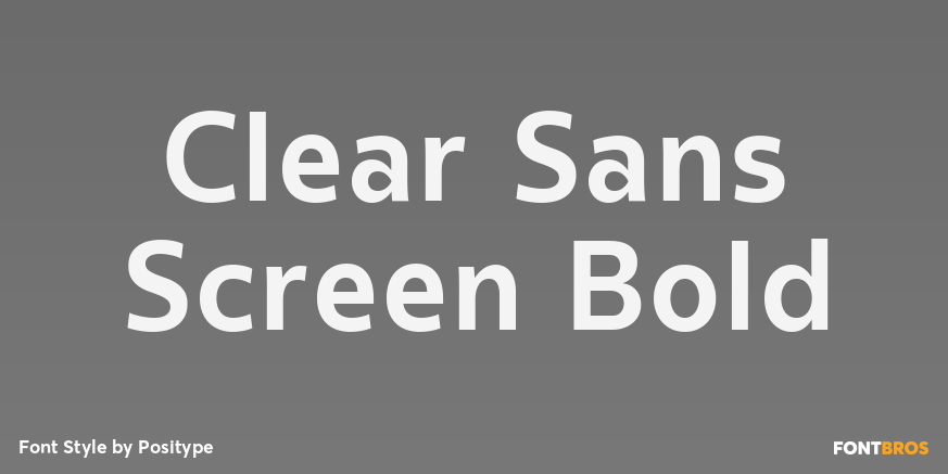 Clear Sans Screen Bold Font Poster #1