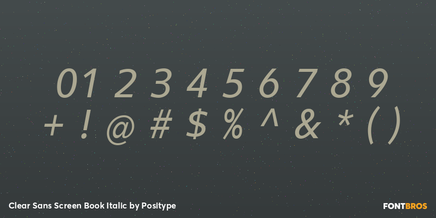 Clear Sans Screen Book Italic Font Poster #4