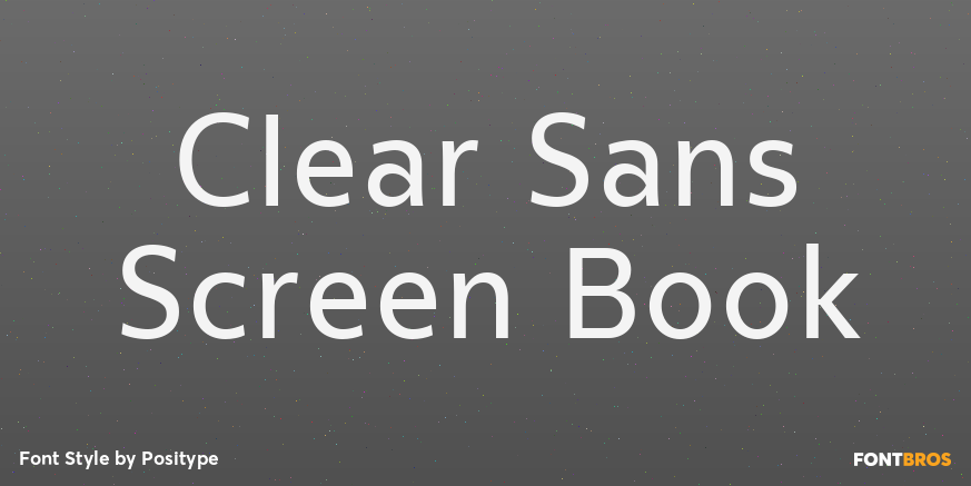 Clear Sans Screen Book Font Poster #1
