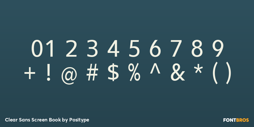Clear Sans Screen Book Font Poster #4