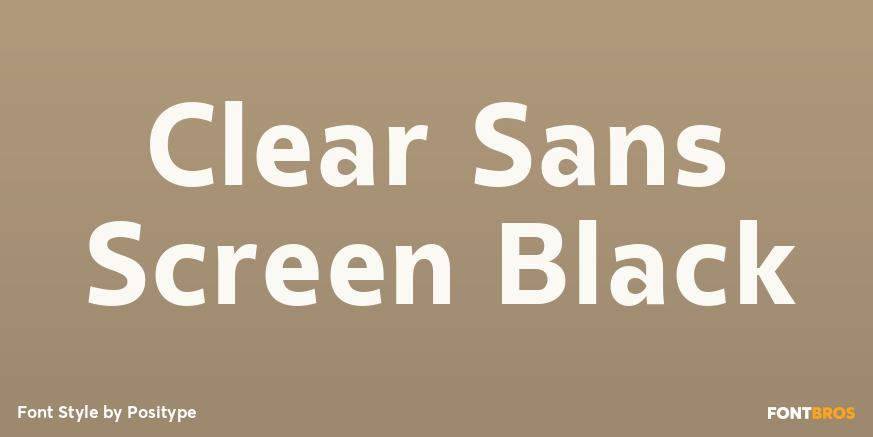 Clear Sans Screen Black Font Poster #1