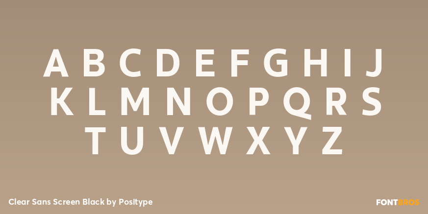 Clear Sans Screen Black Font Poster #2