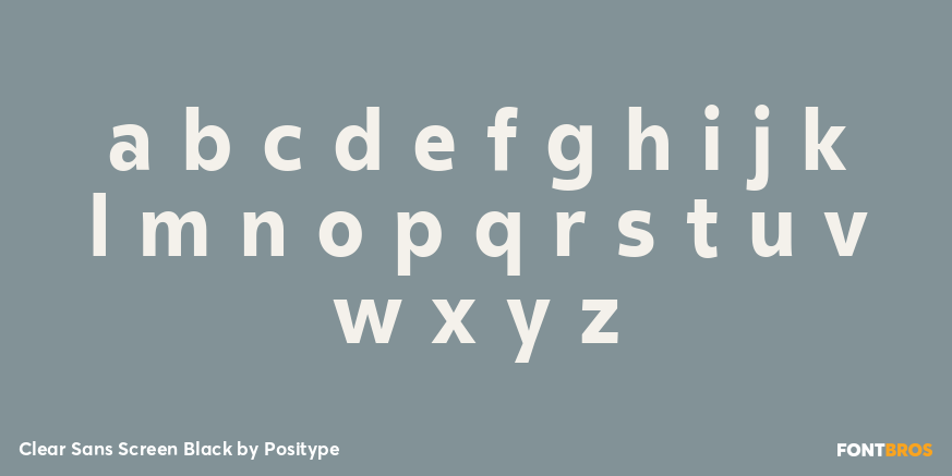 Clear Sans Screen Black Font Poster #3