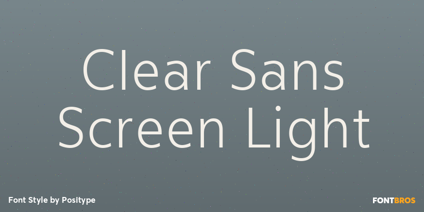 Clear Sans Screen Light Font Poster #1