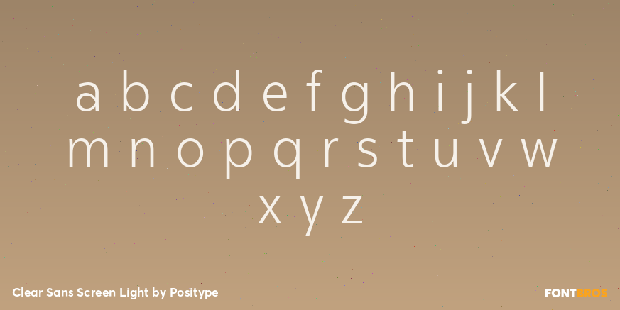 Clear Sans Screen Light Font Poster #3