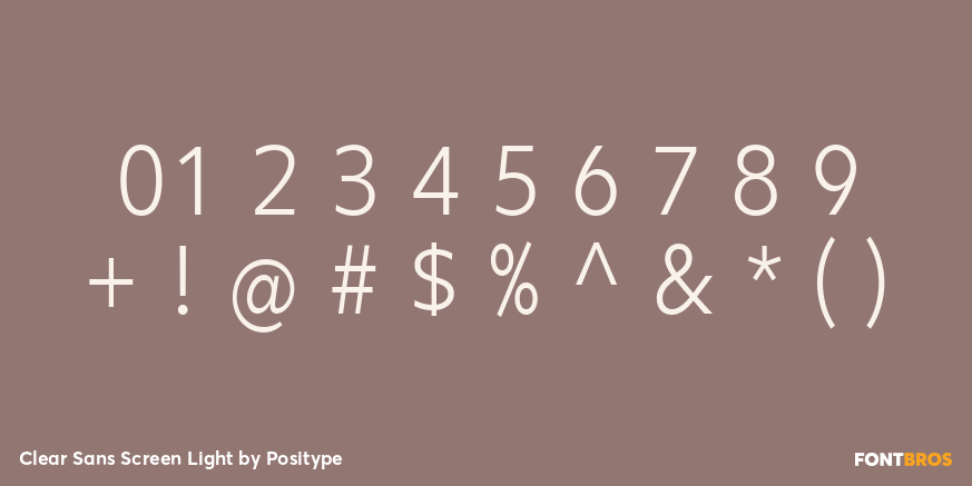 Clear Sans Screen Light Font Poster #4