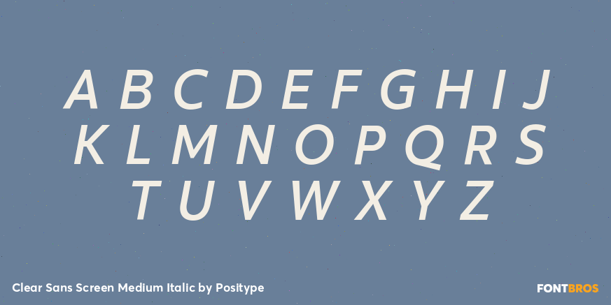 Clear Sans Screen Medium Italic Font Poster #2