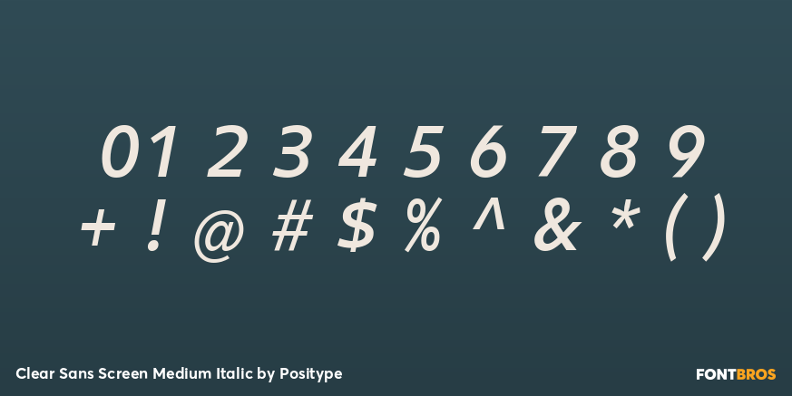Clear Sans Screen Medium Italic Font Poster #4