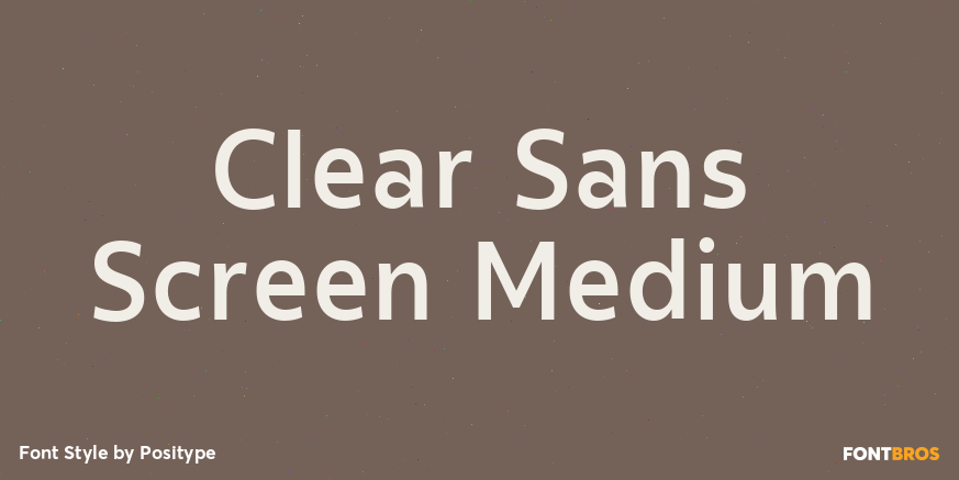 Clear Sans Screen Medium Font Poster #1