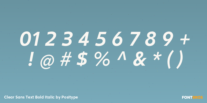Clear Sans Text Bold Italic Font Poster #4