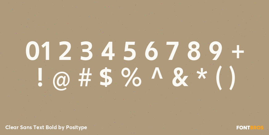 Clear Sans Text Bold Font Poster #4