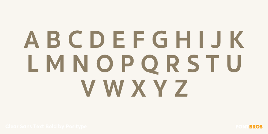 Clear Sans Text Bold Font Poster #2