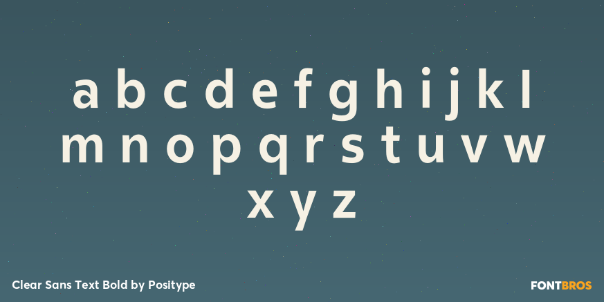 Clear Sans Text Bold Font Poster #3