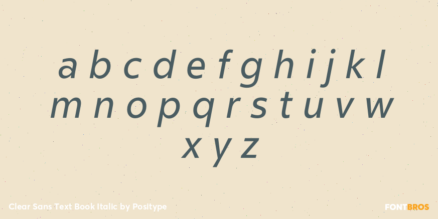Clear Sans Text Book Italic Font Poster #3