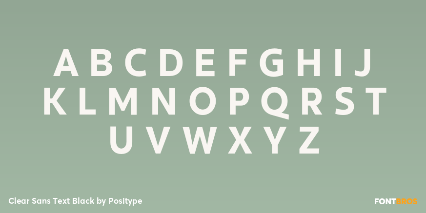 Clear Sans Text Black Font Poster #2