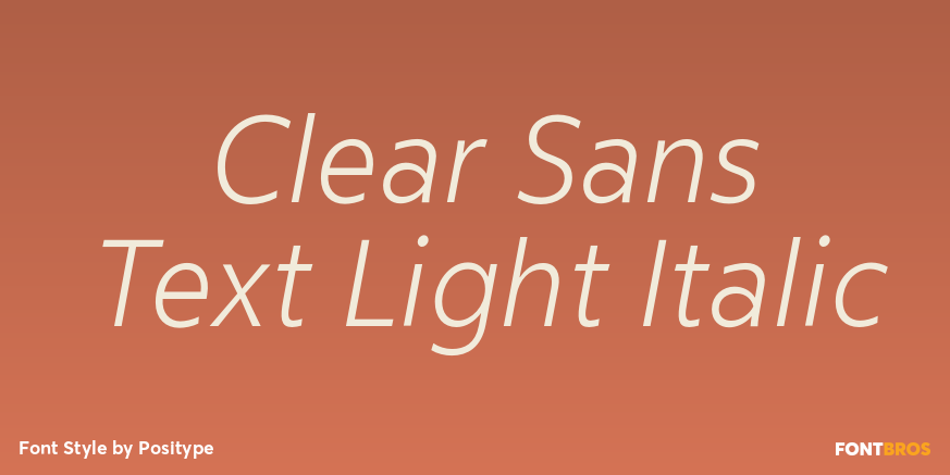 Clear Sans Text Light Italic Font Poster #1