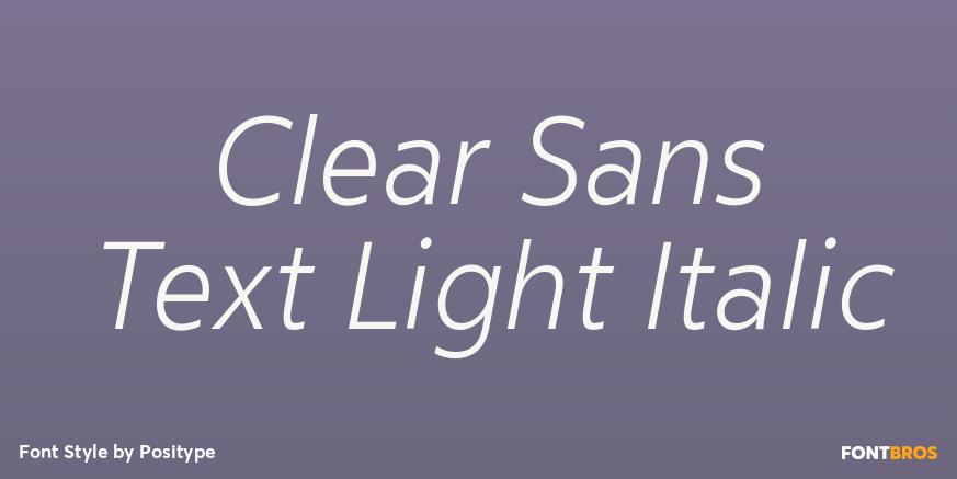 Clear Sans Text Light Italic Font Poster #1