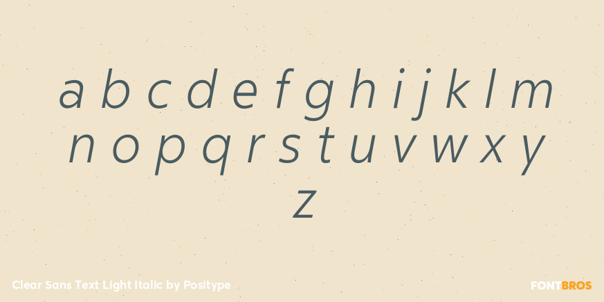 Clear Sans Text Light Italic Font Poster #3