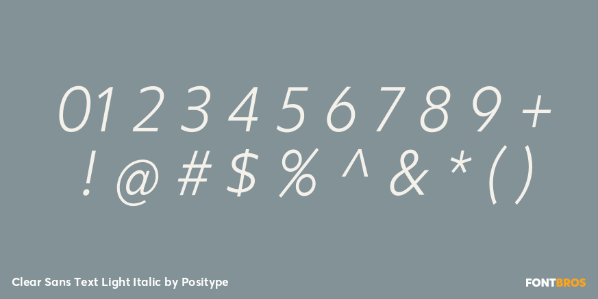 Clear Sans Text Light Italic Font Poster #4