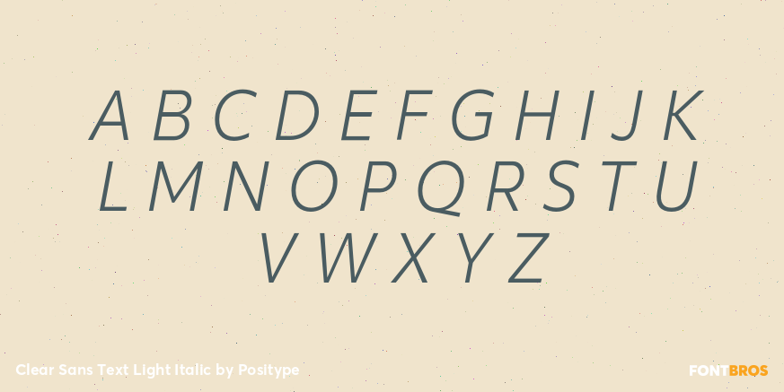 Clear Sans Text Light Italic Font Poster #1