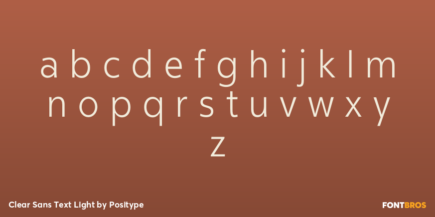 Clear Sans Text Light Font Poster #3