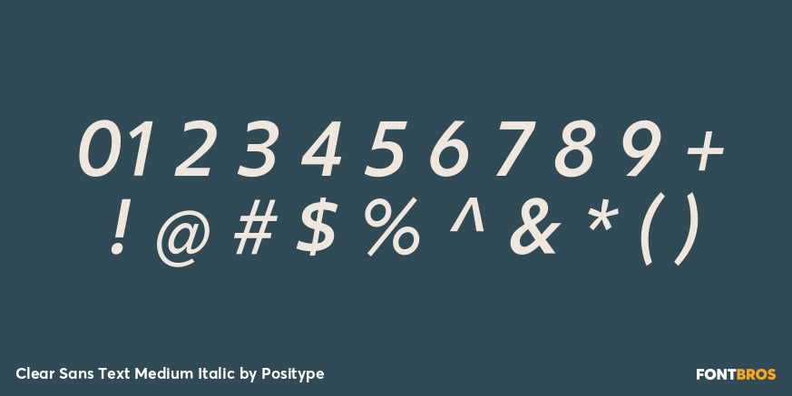 Clear Sans Text Medium Italic Font Poster #4