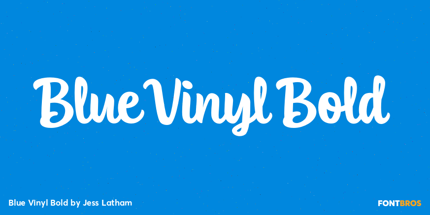 Blue Vinyl Bold Font Poster #1
