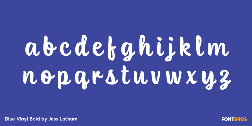 Blue Vinyl Bold Font Poster #3