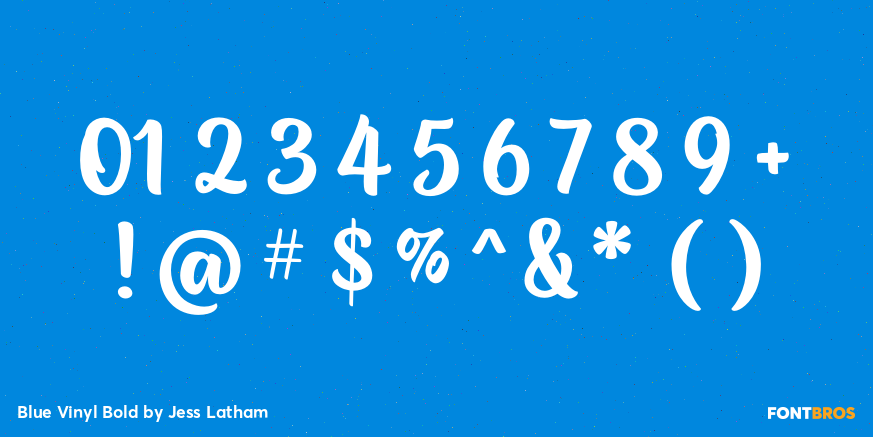 Blue Vinyl Bold Font Poster #4