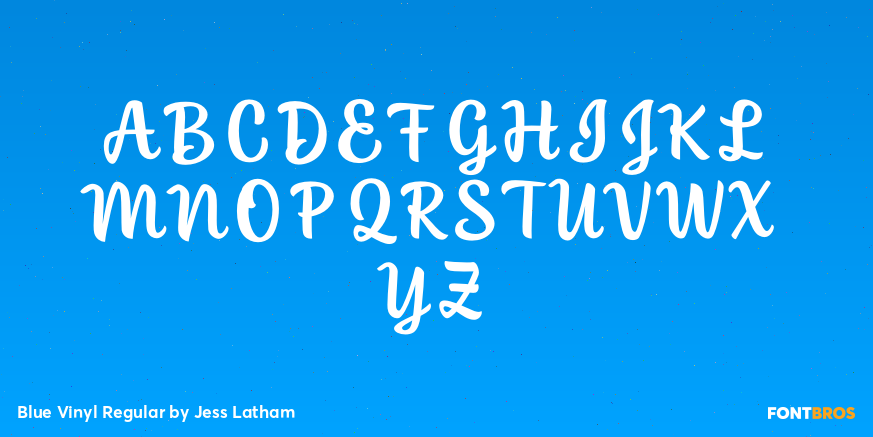 Blue Vinyl Regular Font Poster #2