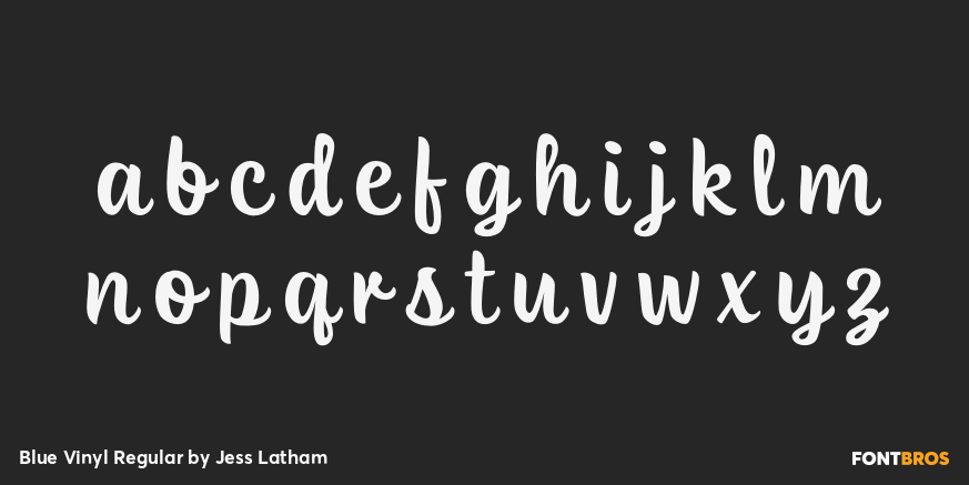 Blue Vinyl Regular Font Poster #3