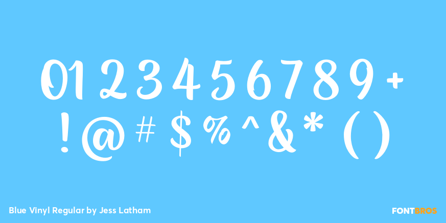 Blue Vinyl Regular Font Poster #4