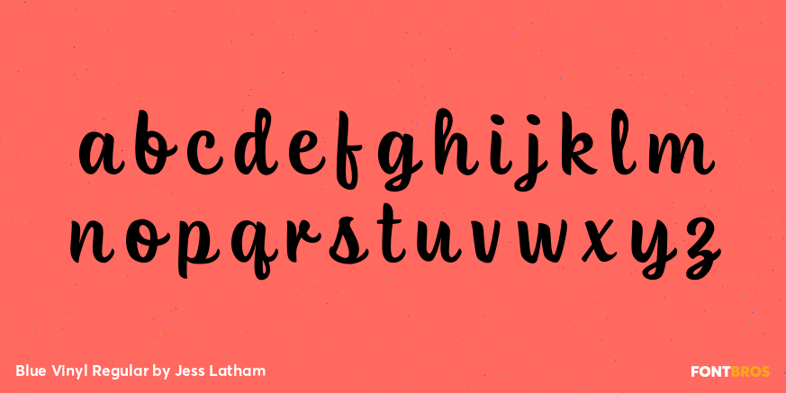 Blue Vinyl Regular Font Poster #3